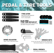 Fietsreparatieset - 41-delige Fietsgereedschappen - Multifunctioneel Fietsaccessoires - met Koffer - Geschikt voor Fietsreparatie - Routinereparatie - Thuis - DIY-reparatie - Blauw