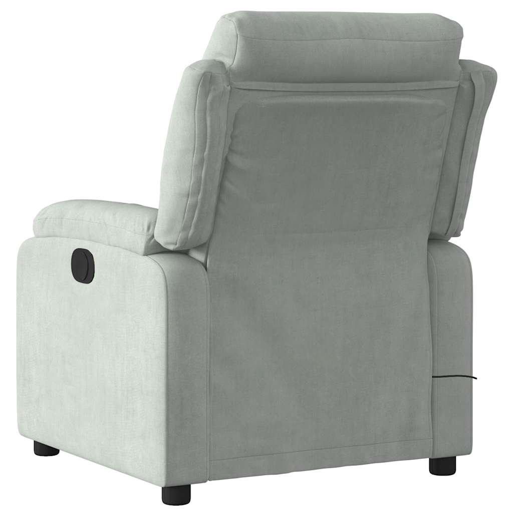 Fauteuil – Relaxstoel – Zetel – Loveseat – Loungechair – Handmatig Verstelbaar – Lichtgrijze Stof