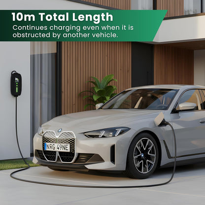 Mobile Wallbox 11 kW type 1 (10 m, 6-16 A, 3-fase) – oplaadkabel CEE 16 A met Schuko – mobiel laadstation elektrische auto snel opladen