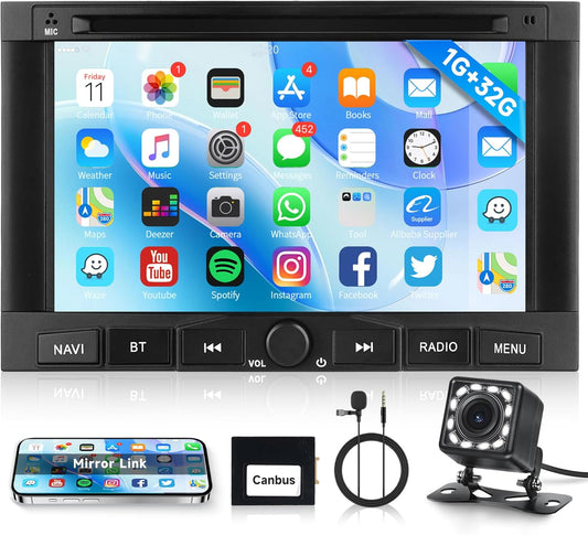 Car Radio – Autoradio – Multimedia Systeem – 2 Din Headunit – Navigatiesysteem – 7 Inch Touchscreen – Android 13 – GPS Navigatie & Bluetooth - QUORE