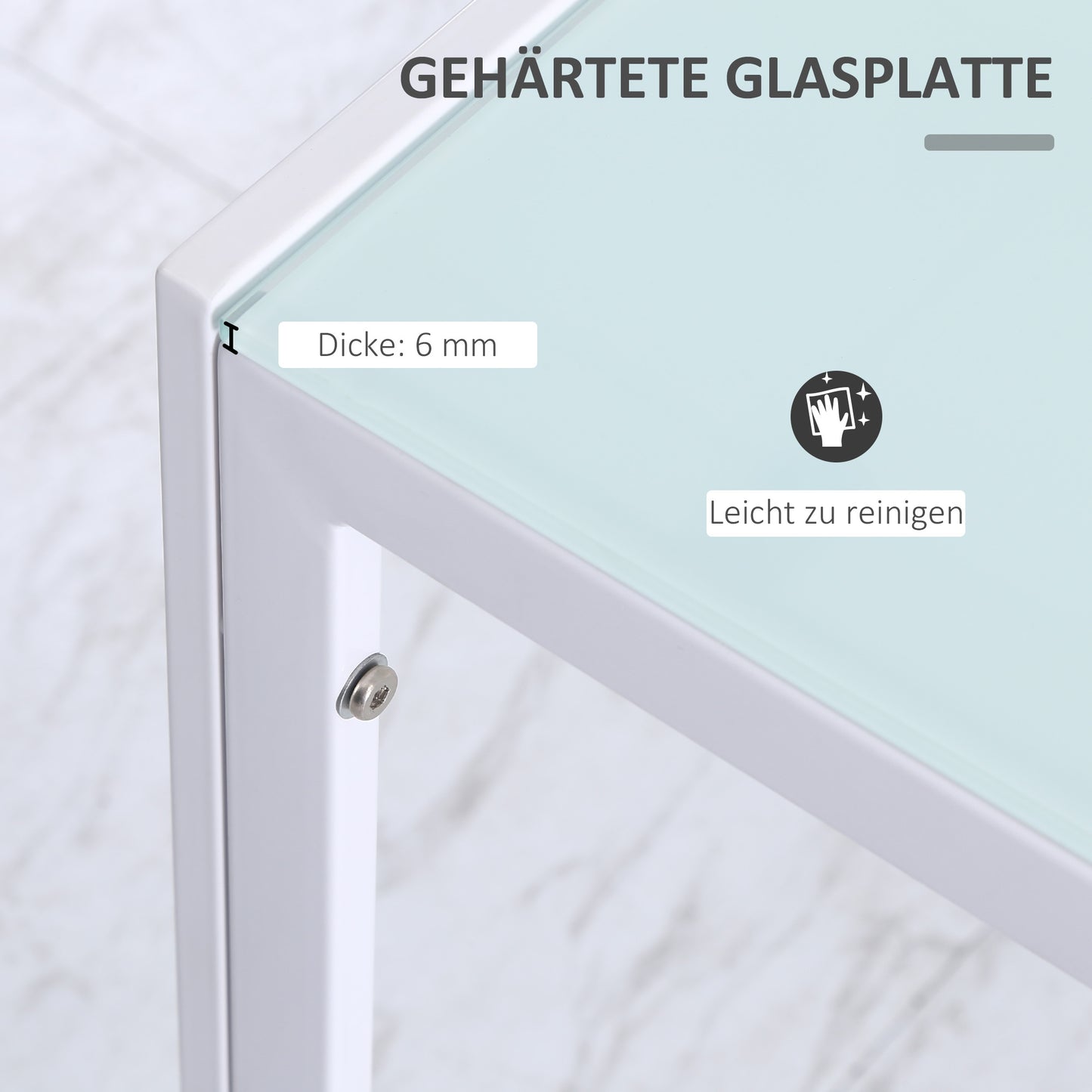 Eettafel – Tafel – Keukentafel – Eetkamertafel – Witte Tafel – Modern Design – Groot Formaat 120x60 cm