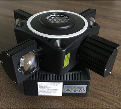 Podiumverlichting met bewegende kop, led-DJ-lampen met DMX512-controller, geluidsactivering, 4 stuks 12 W RGBW LED-kralen, dimmer-stroboscoopeffect