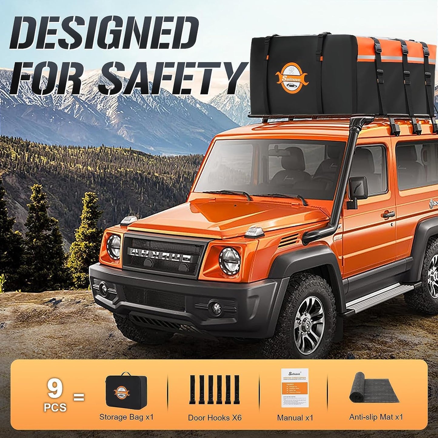 Dakkoffer – Opvouwbare Autodaktas – Dakbox – Autobox – Bagagebox – 20 Kubieke Meter Inhoud – Waterdicht