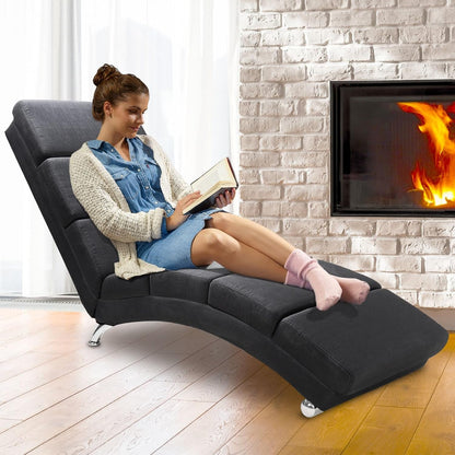 Relaxfauteuil – Relaxstoel – Loungefauteuil – Leunstoel – XXL Fauteuil – Ergonomisch Design – Stalen Frame met Verchroomde Poten