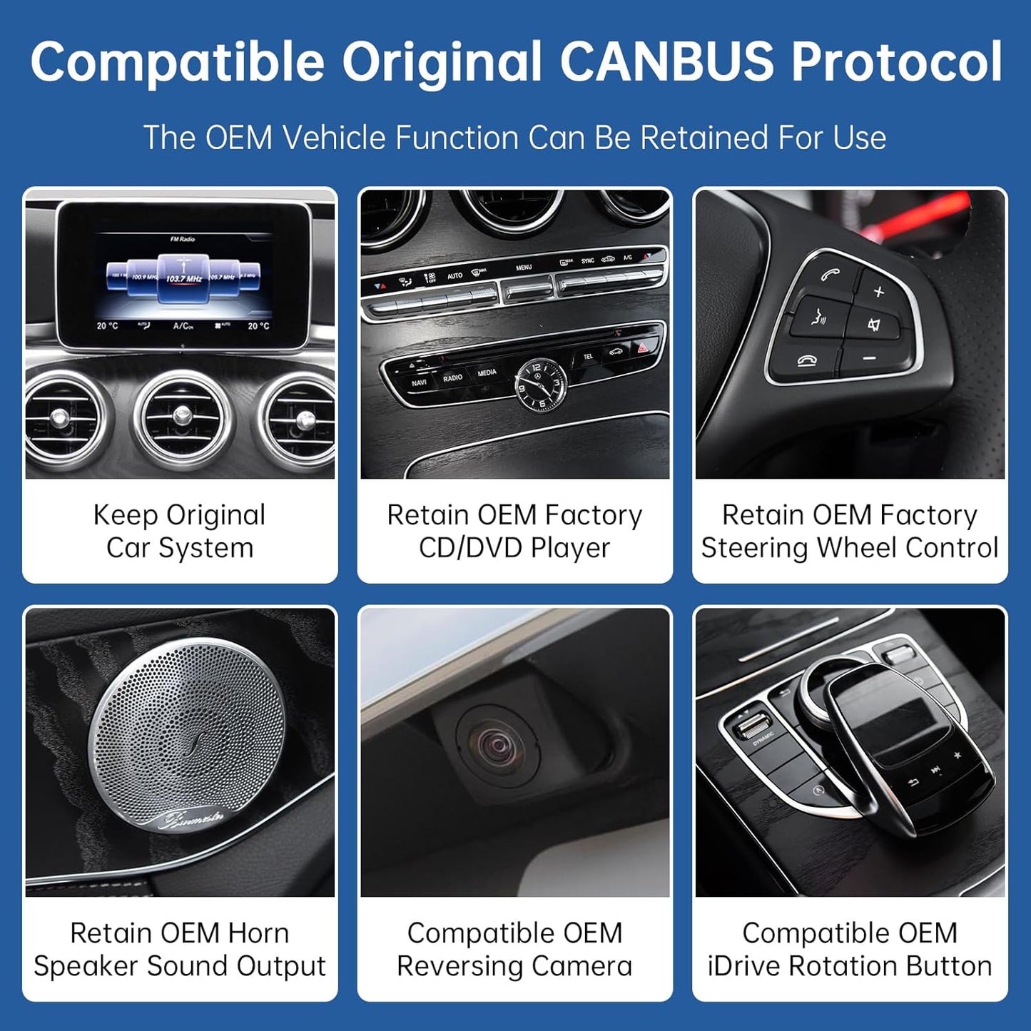 Road Top 12.3 Inch Autoradio Draadloze CarPlay Android Auto Touch Screen voor Mercedes Benz C GLC V Klasse W205 W447 2016-2018 Jaar met NTG5.0, Ondersteuning Mirrorlink
