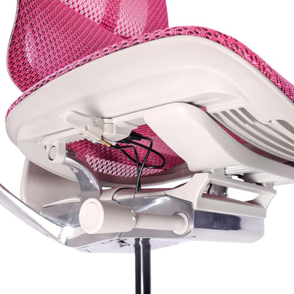 hjh OFFICE Ergonomische ergonomische ERGOHUMAN Slim G GEN2 origineel design, 24 uur inzetstuk, draaistoel met flexibele lendensteun, net roze