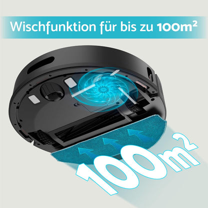 Zuig- en dweilrobot – Robotstofzuiger – Automatische schoonmaker – Dweilrobot – Robotwisser – 5000 Pa Zuigkracht – LDS Navigatiesysteem