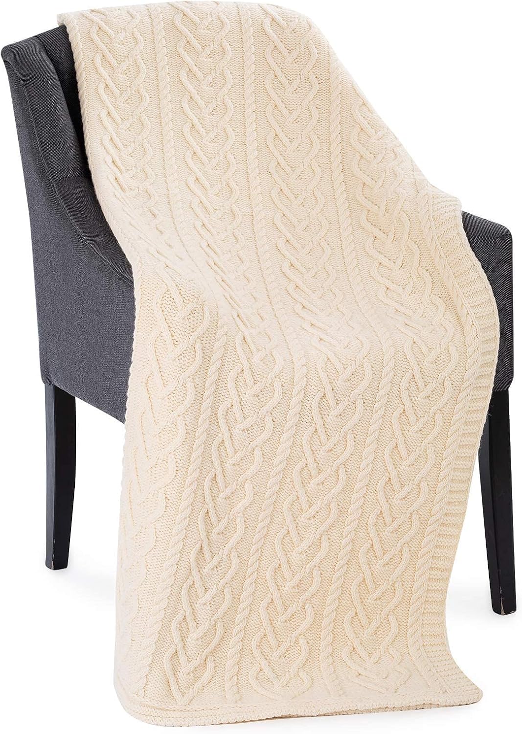SAOL 100% super zachte Merino wol hart patroon bed bank gooien deken 67 x 49 inch