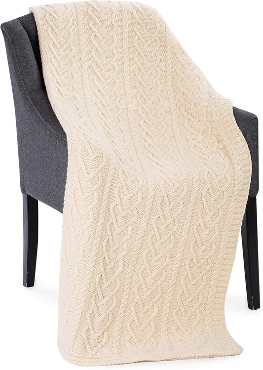 SAOL 100% super zachte Merino wol hart patroon bed bank gooien deken 67 x 49 inch