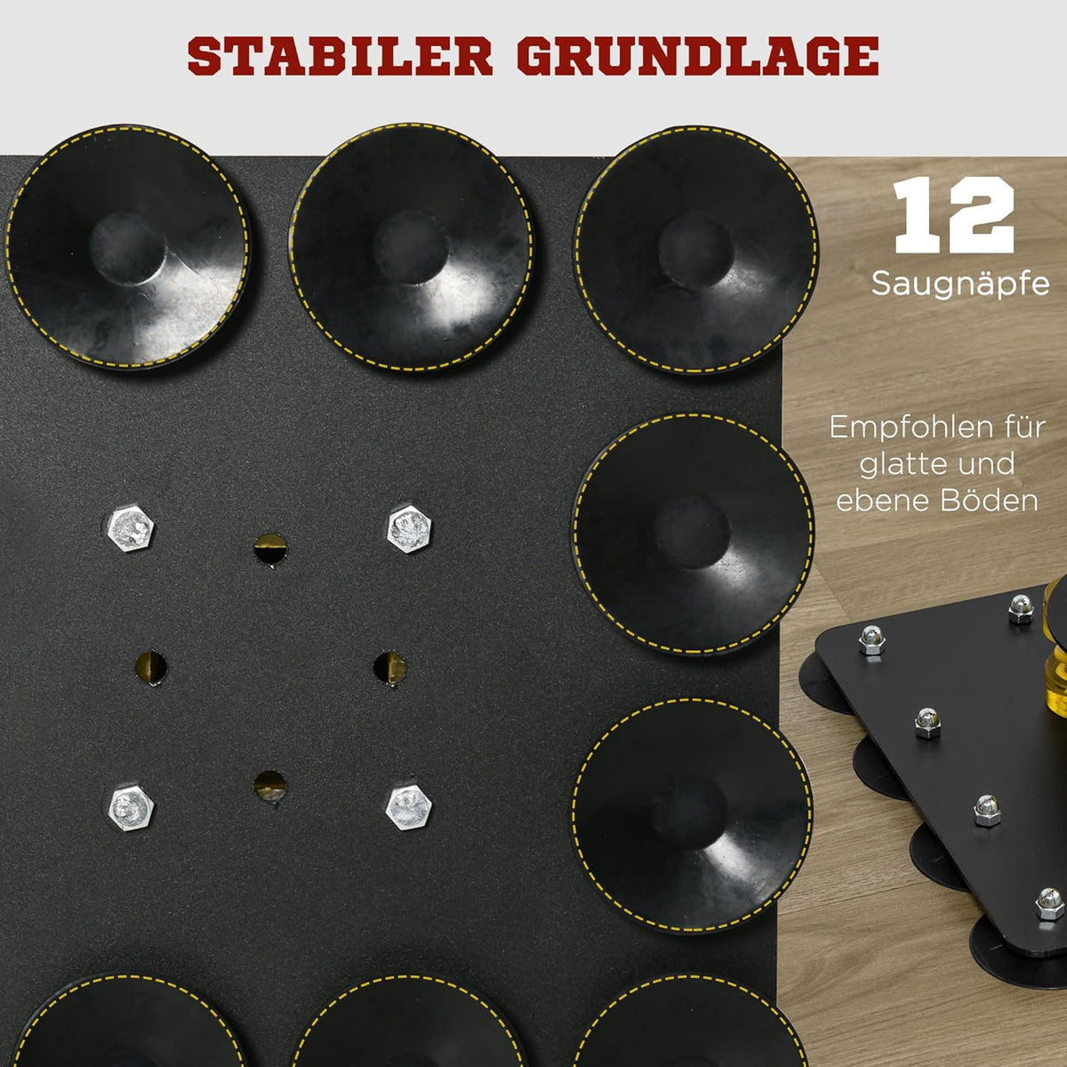 Boksstandaard – Bokszak – Speedball Trainer – Boksapparaat – Kickkussen – Verstelbare Hoogte 140-205 cm – 12 Zuignappen Voor Stevige Grip - QUORE