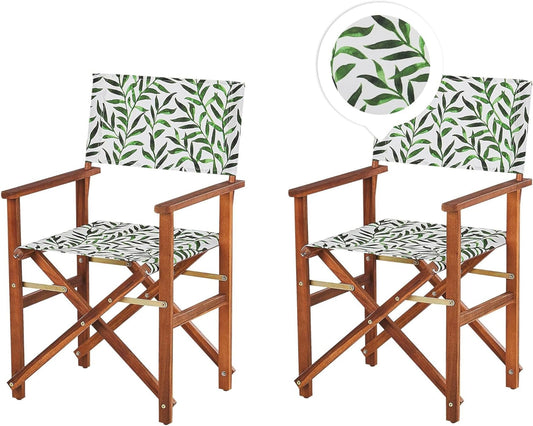Tuinstoelen – Tuinstoelen – Klapstoelen – Balkonstoelen – Acaciahouten Stoelen – Set van 2 – Verstelbare Rugleuning – Opvouwbaar & Ruimtebesparend