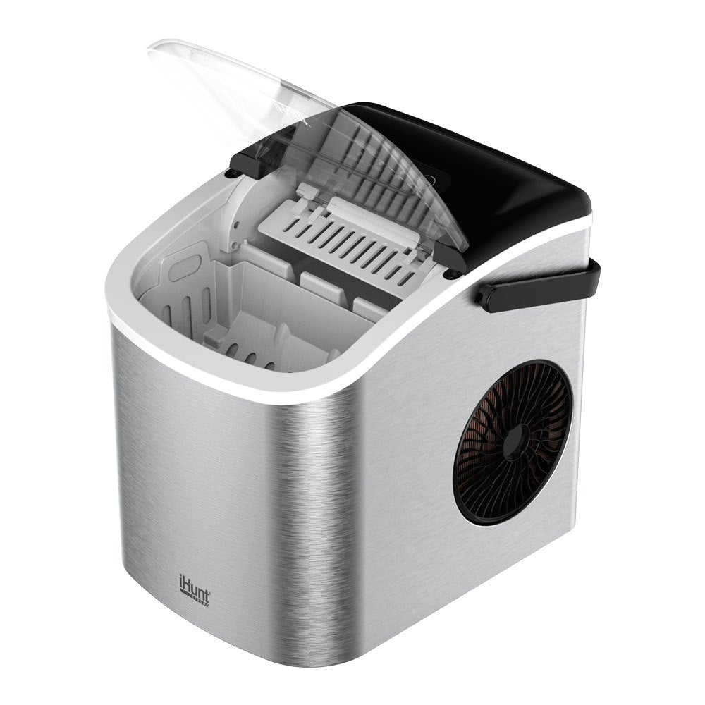 IJsblokjesmaker – IJsmachine – IJsblokjesmaker Compact – IJsblokjesmachine Draagbaar – IJsklontjesmaker – Stil In Gebruik – 12-15 Kg Per Dag Capaciteit – 8-10 Minuten Snelle Productie
