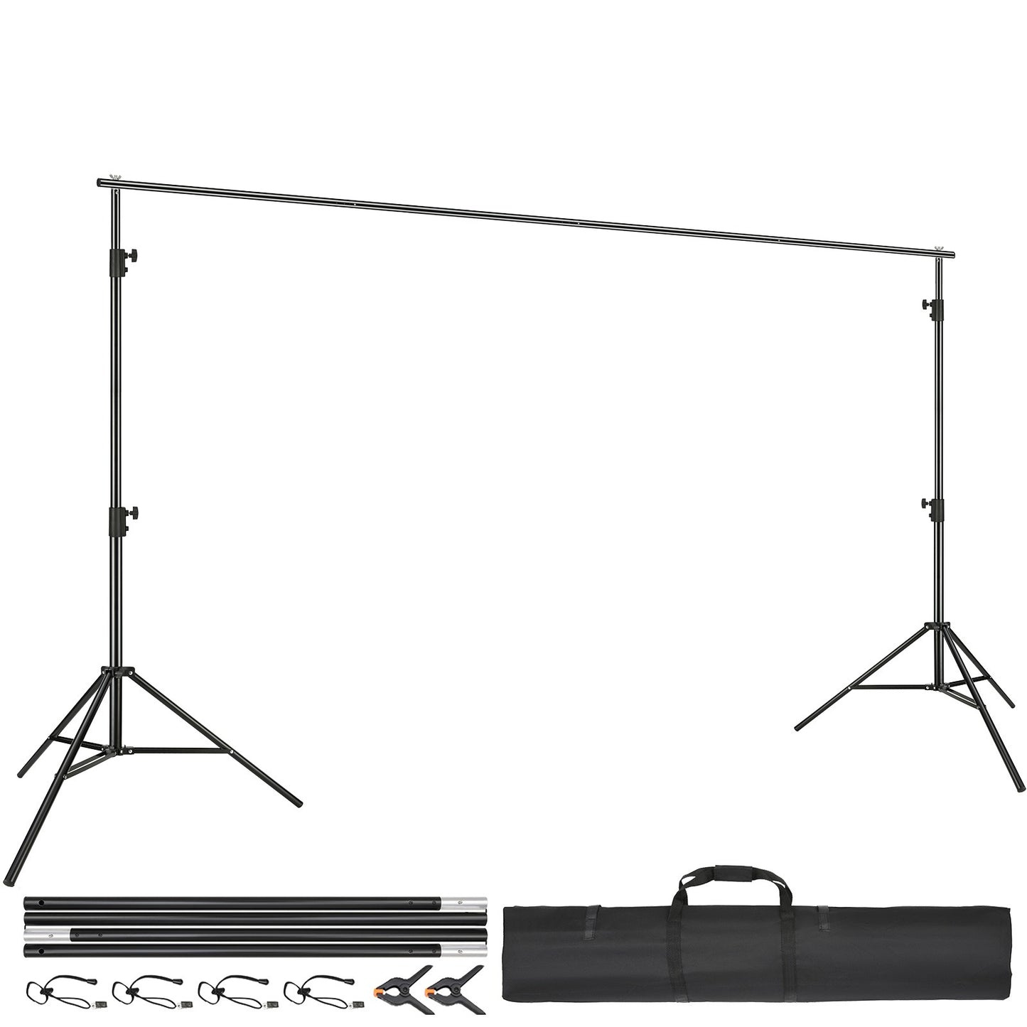 Achtergrondstandaard – Fotostatief – Greenscreenstandaard – Achtergrondframe – Verstelbaar – Heavyduty Metaal – 360 cm Breedte – 3 m Hoogte