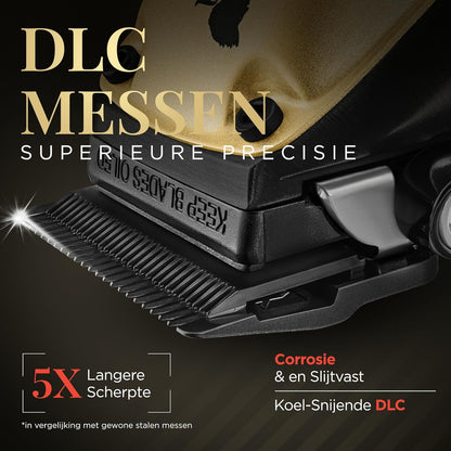 Fagaci Professionele Tondeuse voor Mannen met Superieure Precisie, 5X Langere Scherpte, Kappers Tondeuse Draadloos met 2 Messen (Fade & Taper), Borstelloze Motor