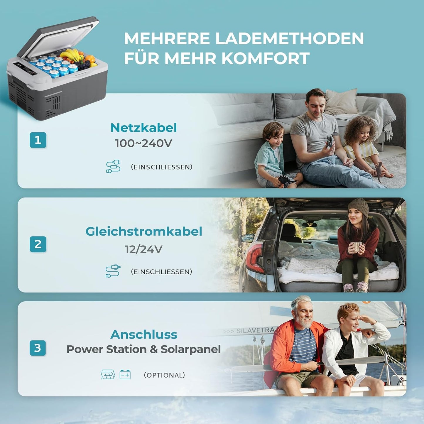 EUHOMY Draagbare koelbox voor compressor 10 l (-20 °C ~ 20 °C), DC 12/24 V AC 230 V draagbare compressor met app-bediening, 15 minuten snelle koeling, ECO/MAX modi