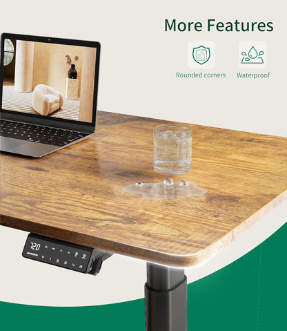 MAIDeSITe Tabletop 140x70cm Desktop 25mm Thick - DIY Stable Desktop - Perfect For Height Adjustable Desks - QUORE