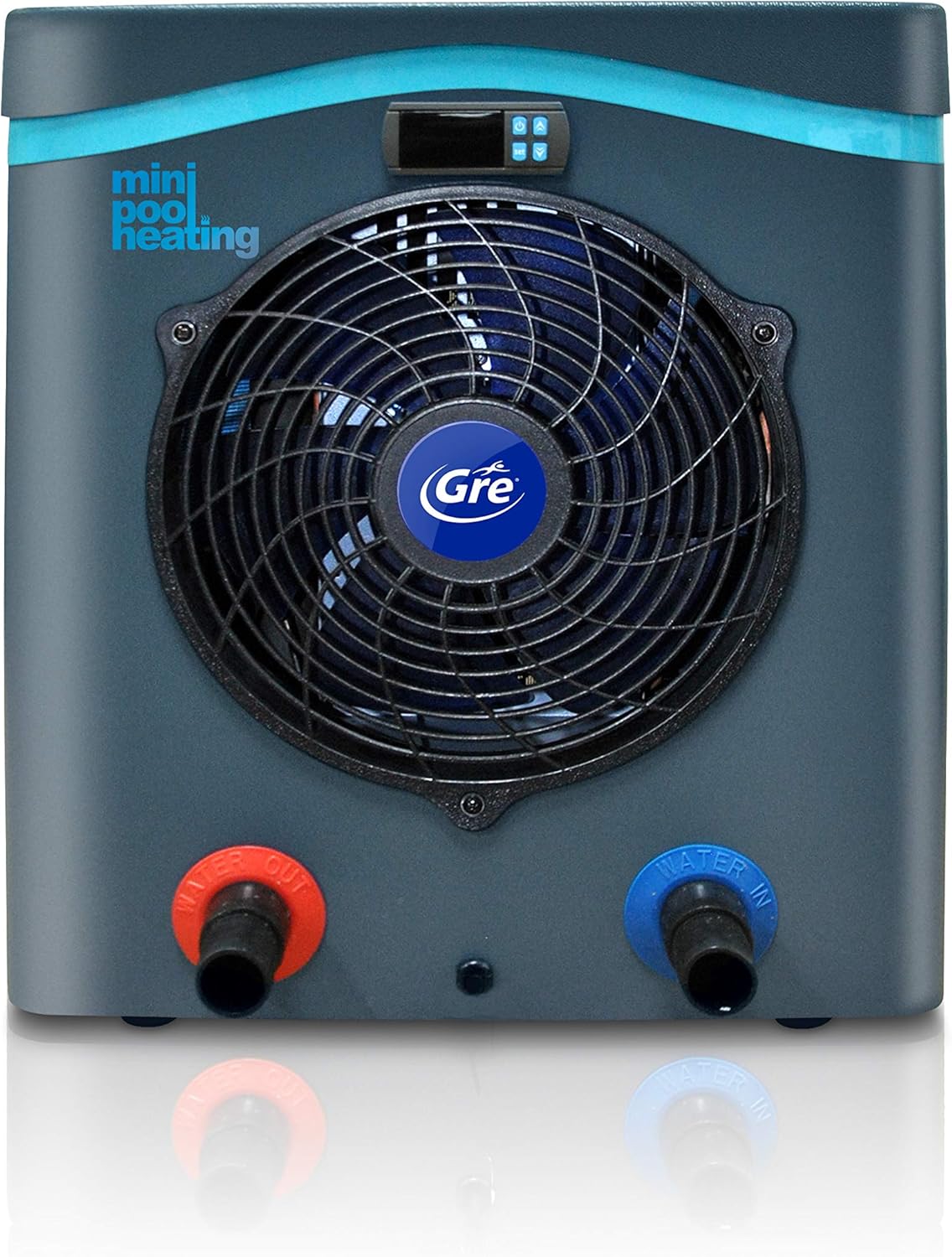 Gré HPM40 Mini Warmtepomp voor Bovengrondse Zwembaden tot 40 m3, Zwart HPM40