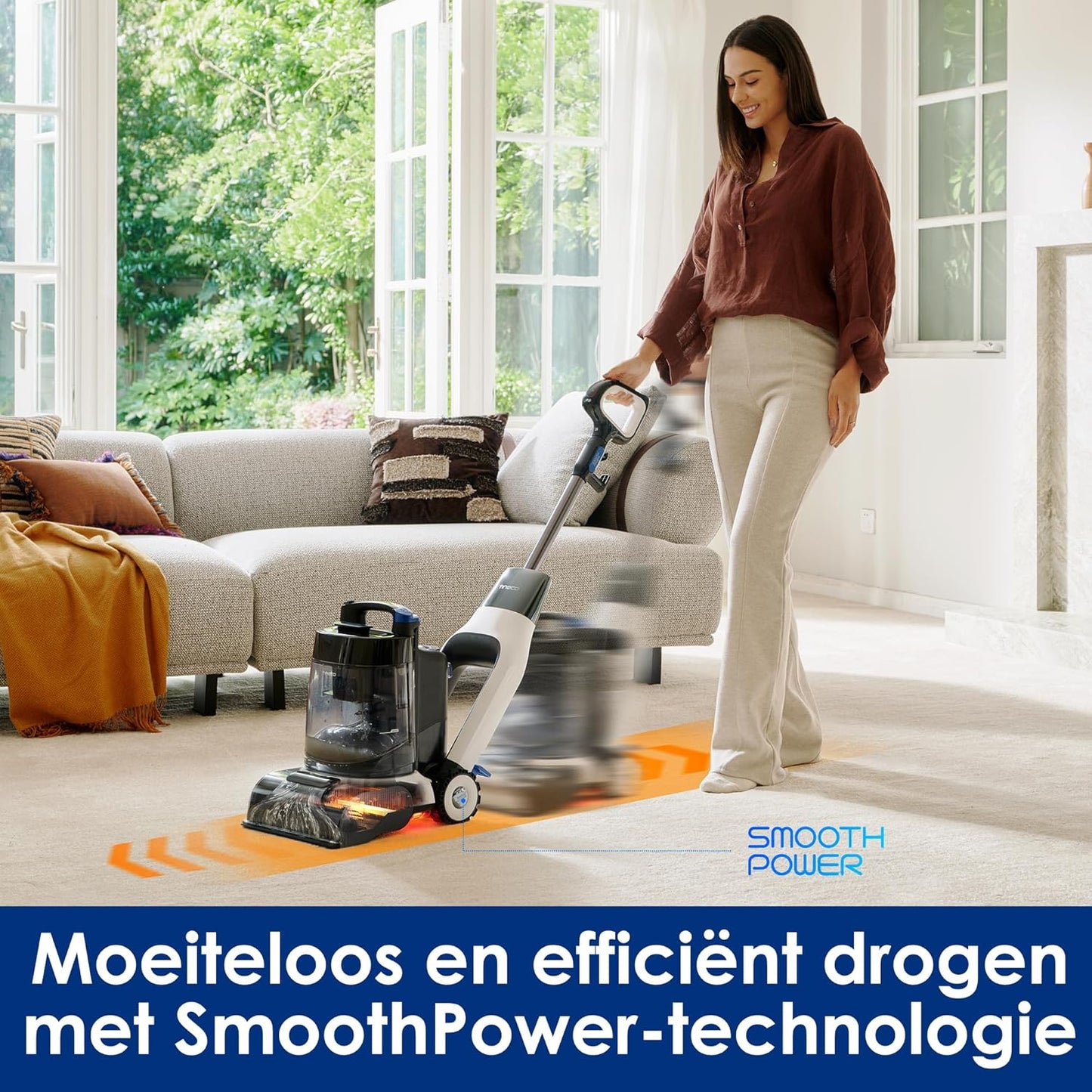 Tineco Carpet One Cruiser Carpet Cleaner, Wet Vacuum Cleaner, Smart Cushion Cleaner, 3-Mode Washing Vacuum Cleaner, SmoothPower, DualCore Drying, FlashDry Self-Cleaning, iLoop Sensor - QUORE