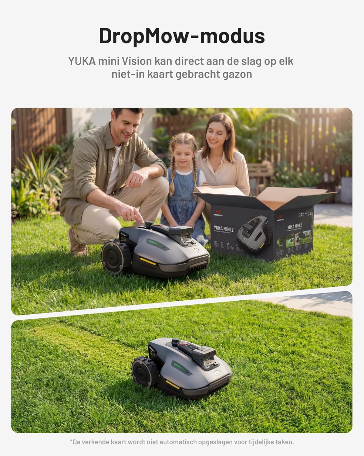 Robotmaaier – Automatische Grasmaaier – Gazonmaaier – Robot Grasmaaier – Tuinmaaier – Drievoudige Camera AI Navigatie – Geschikt Tot 500 m² Gazon