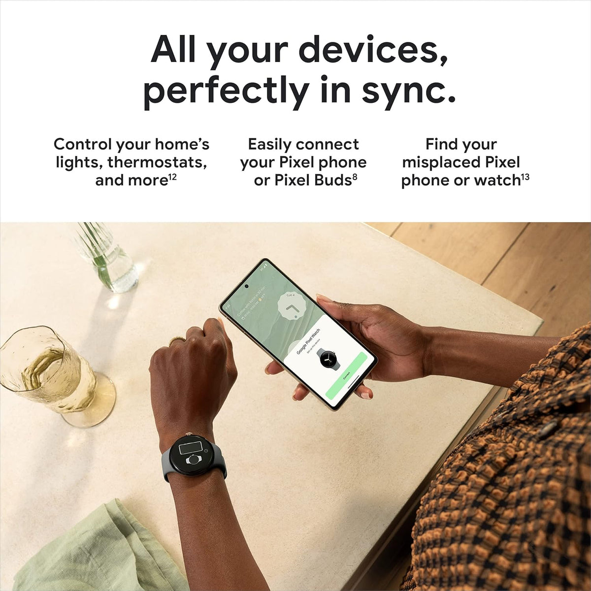 Google Pixel Watch - Android Smartwatch met Fitbit Activity Tracking - Hartslag Tracking Horloge - Matzwarte roestvrijstalen kast met Obsidian Active-band - WiFi