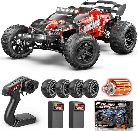 <font dir="auto" style="vertical-align: inherit;"><font dir="auto" style="vertical-align: inherit;">        YESHIN 1:14 Remote Controlled Car, 4WD RC Car, 40+km/h, High Speed Monster Truck, for Kids and Adults, 2.4GHz, All-Terrain Racing Car with 2 Rech