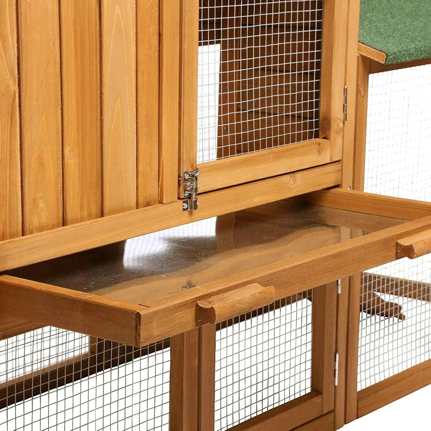 Konijnenhok Dierenhok voor kleine dieren Konijnenvilla 147x52x85 cm