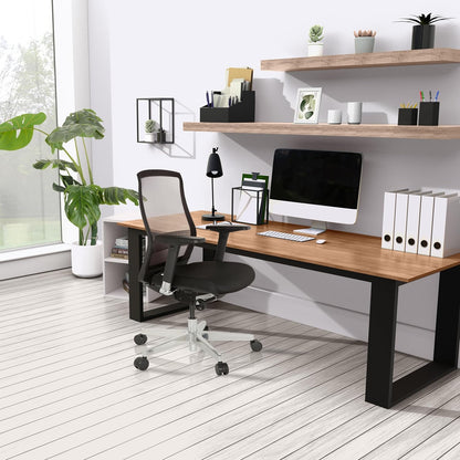 hjh OFFICE FOUNTAINE 657658 bureaustoel zwart draaistoel ergonomisch met zelfherstellende netrug