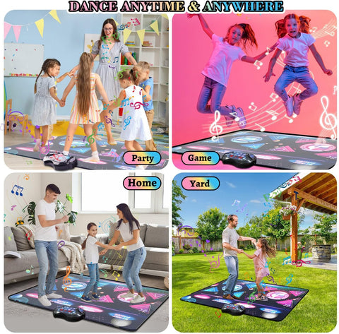 Interactieve Dansmat - Muziekspel - Muziekmat - Dansmat voor Meisjes - Kindereneren - Muziek en Dansspel - voor vanaf 4-12 jaar - voor Buiten - Binnen