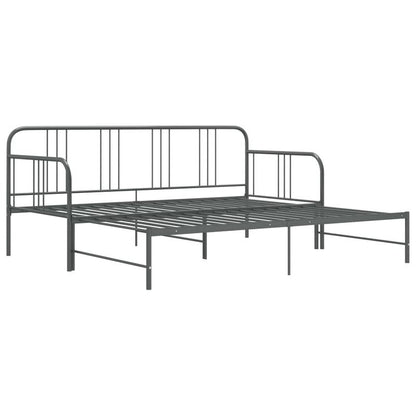 Uittrekbaar Sofa Bed Frame – Slaapbank Bedframe – Bedbank Frame – Sofa Bed Frame – Grijs Metalen Frame – Ruimtebesparend Ontwerp – Stevig Gepoedercoat Metaal