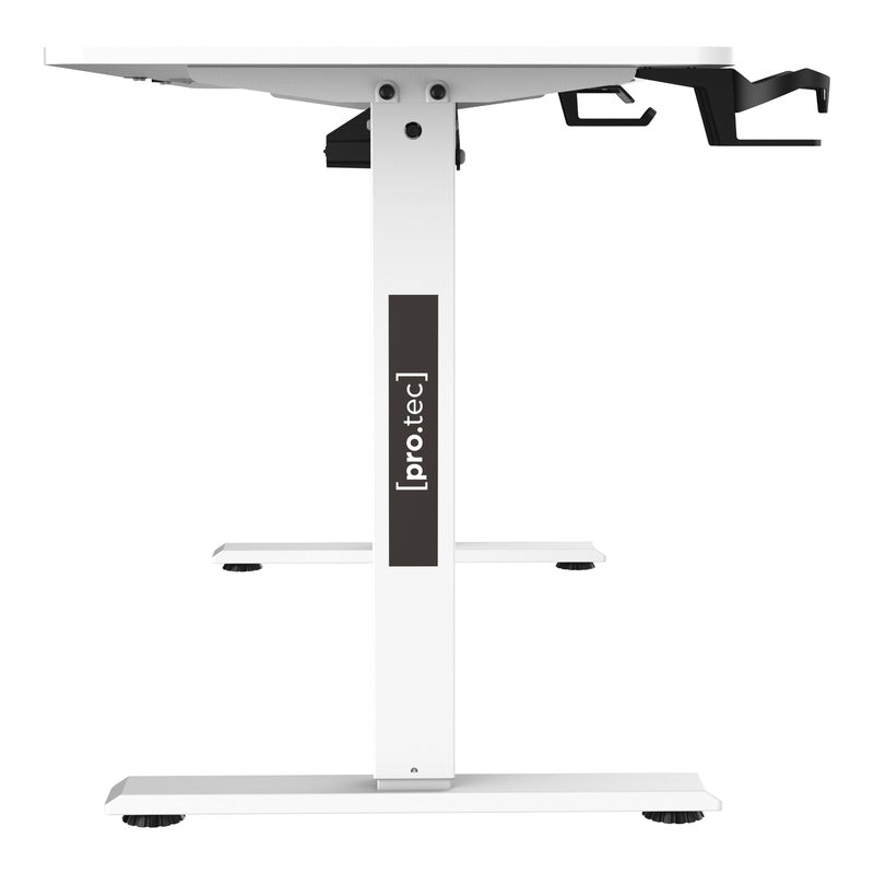 Verstelbaar Bureau – Zit-Sta Bureau – Elektrisch Bureau – Ergonomisch Bureau – Wit 140x60 cm – Traploos Verstelbaar 72-117 cm – Geheugenfunctie