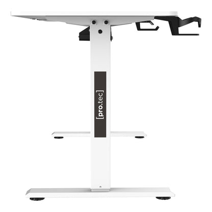 Verstelbaar Bureau – Zit-Sta Bureau – Elektrisch Bureau – Ergonomisch Bureau – Wit 140x60 cm – Traploos Verstelbaar 72-117 cm – Geheugenfunctie