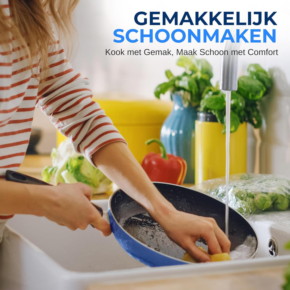 SereneLife Piece Blue Cooking Set – Non-Stick Pans and Pots with Lid, Includes Knife Set & Kitchenware, Heat Resistant, Dishwasher Safe, Aluminum Cookware for All Cooktops - QUORE