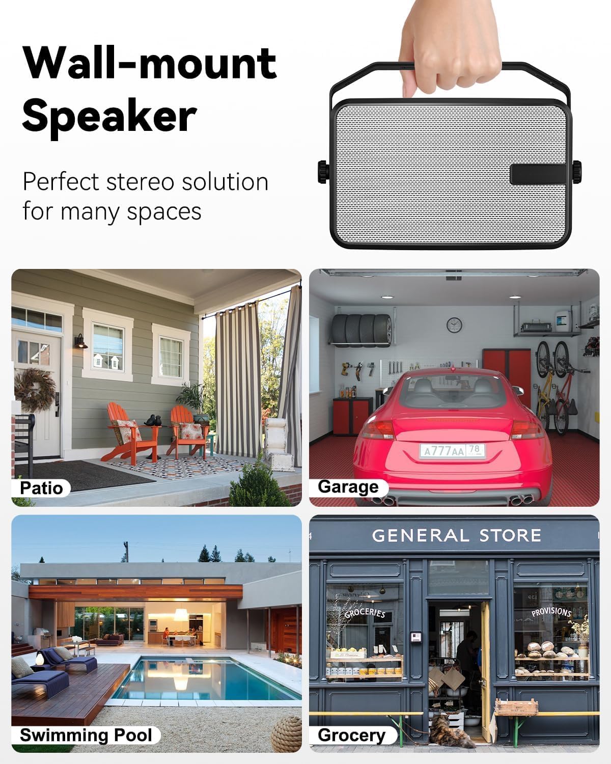 Bluetooth-Luidspreker Set van 2 – Draadloze Speakers – Luidsprekerset – Buitenspeakers – Boxen – 40 W RMS per speaker – IPX5 Waterbestendig