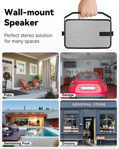 Bluetooth-Luidspreker Set van 2 – Draadloze Speakers – Luidsprekerset – Buitenspeakers – Boxen – 40 W RMS per speaker – IPX5 Waterbestendig