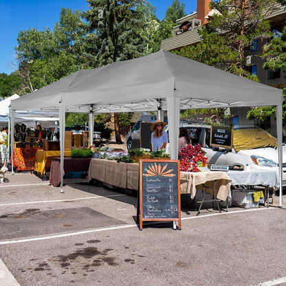 COBIZI Vouwpaviljoen, 3 x 6 m, waterdicht, stabiel, outdoor partytent, 3 x 6 m, met 6 zijwanden, anti-uv tuinpaviljoen, pop-up campingpaviljoen, voor bruiloften, buiten, tuin, feest, markt, grijs
