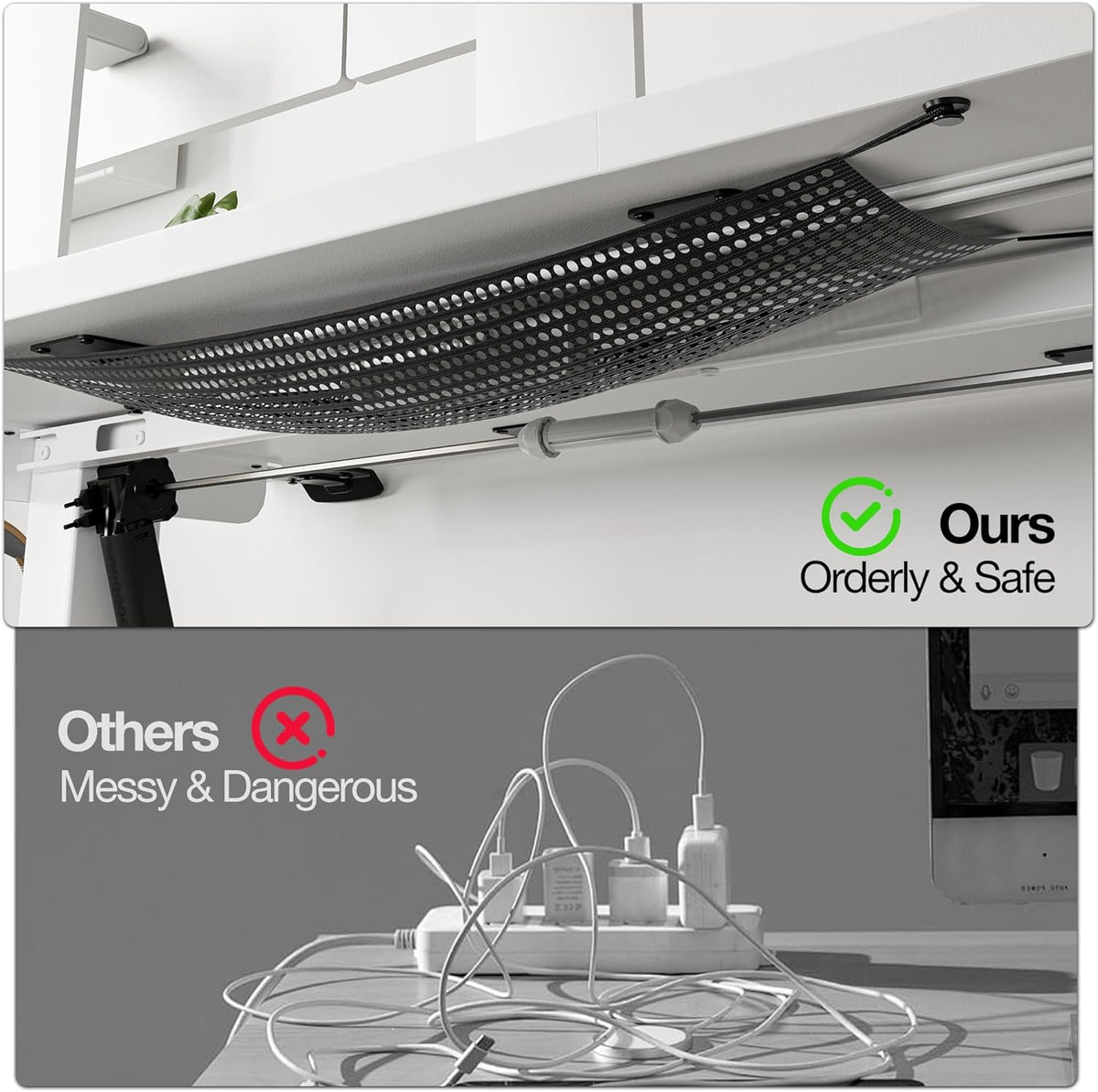 Height Adjustable Desk, 120x60cm, Electric with Memory Function, Standing Desk, Computer Table, Cable Management and Hooks, Adjustable Standing Desk for Office and Home, White - QUORE