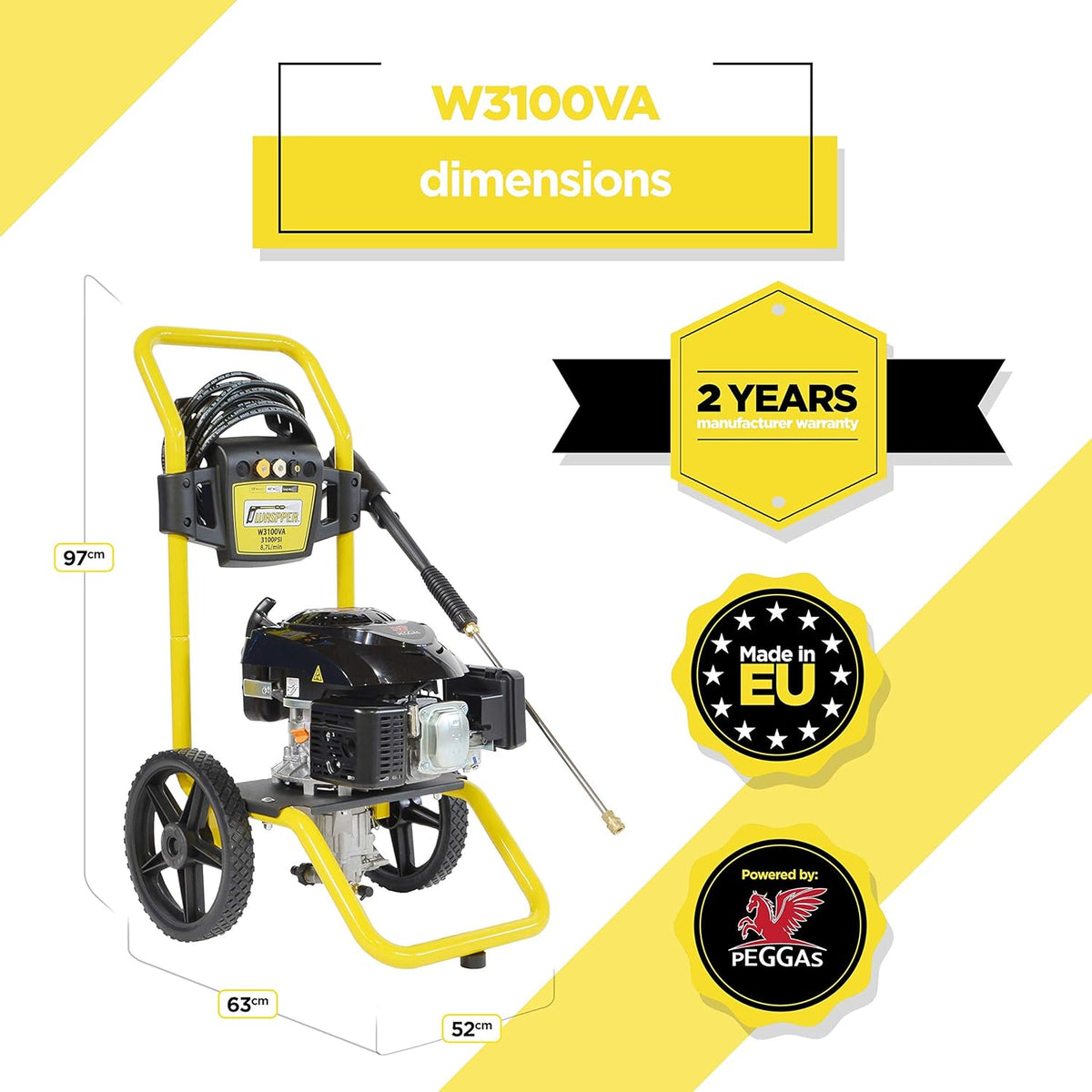 Hogedrukreiniger Benzine – Drukspuit – Karcher Alternatief – Benzine Pressure Washer – Benzine Reingier – 213 Bar – 173cc Motor
