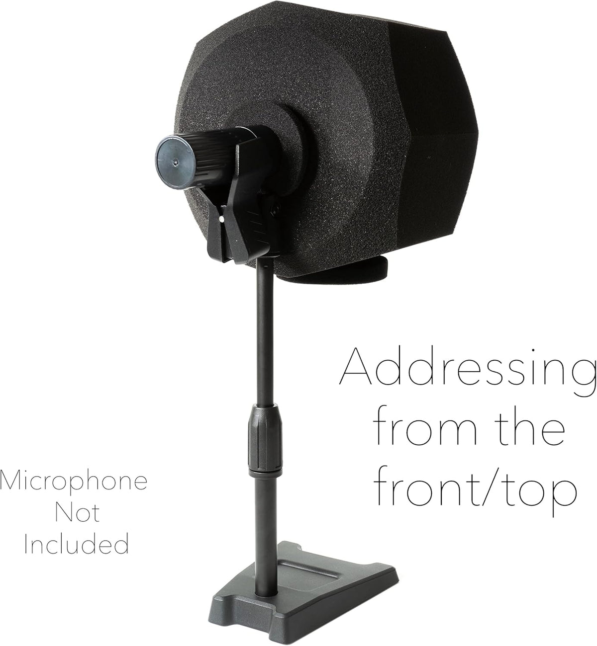 Microfoon Isolatiebal 2-in-1 – Opnamecabine – Audioschild – Microfoon Windscherm – Popfilter – Geluidsabsorberend Schuim – Verstelbare Microfoonstandaard