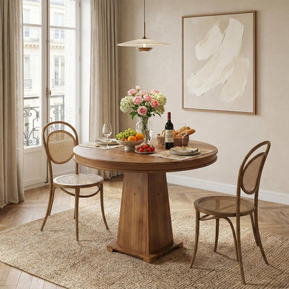 Ronde Eettafel – Keukentafel – Houten Tafel – Kleine Eettafel – Eetkamertafel – Massief Hout – Compact 80 cm Diameter