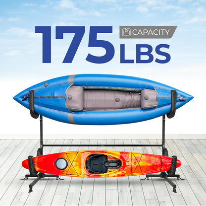 Yes4All 170 lbs Opslag Vrijstaand Dubbel Kajakrek voor Garage, Duurzame Stalen Outdoor Kajak Stand, Ideaal voor Kajaks, Surfboard, Paddle Board