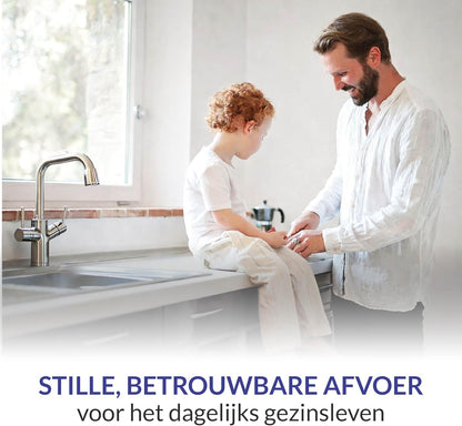 Aquamatix compacte hefinstallatie 600 W met vermaler, afvalwaterpomp tot 10 m opvoerhoogte, met 3 inlaten, voor WC, douche en wastafel