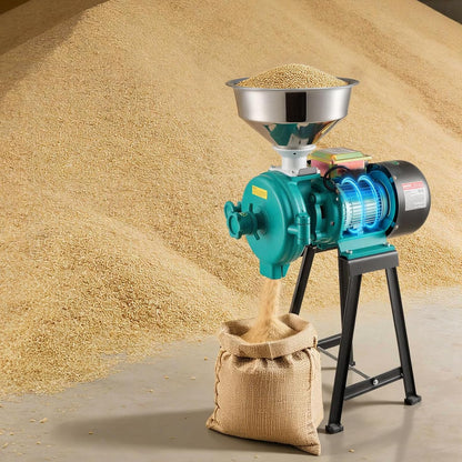VEVOR Elektrische graanmolen, 50 kg/u, graanmolen, 2200 W, gietijzer, kruidenmolen met antislip rubberen voetjes, voor droge granen, specerijen, muesli, koffie, maïs, peper, hoge snelheid