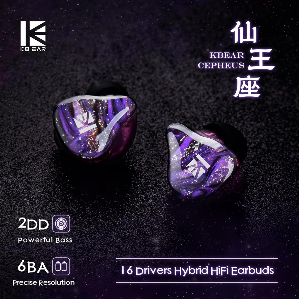 In-Ear Monitor – Bedrade Oordopjes – In-Ear Hoofdtelefoon – Oordopjes Met Kabel – HiFi Oordopjes – 16-Unit 2DD+6BA – Krachtige Bas