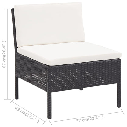 Loungebank – Loungeset – Tuinbank – Outdoor Sofa – 3-Delige Set – Poly Rattan – Weerbestendig Frame – Comfortabele Kussens