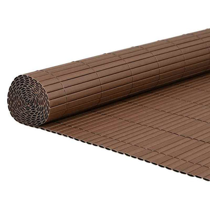 Strong and stable Tuinhek Dubbelzijdig Bruin 1.8x5m PVC, Outdoor Enclosure, Backyard Divider, Heavyduty Barrier, Doublesided Fencing, Pvc Fencing, Pet Owners, Diy Installers