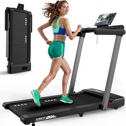Loopband – Treadmill – Wandelpad – Hardloopband – Fitnessapparaat – Bluetooth – 2,5 PK Motor – Inklapbaar Met 7% Hellingshoek - QUORE