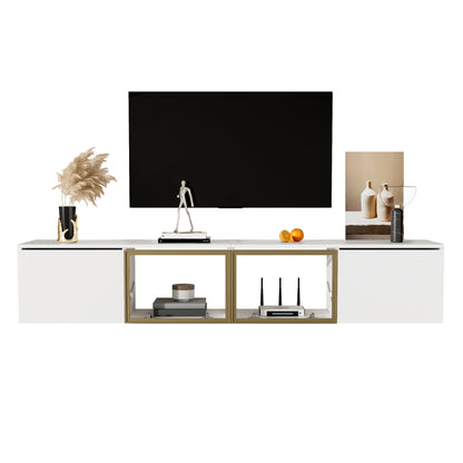 TV-meubel – Tv-kast – Mediameubel – Dressoir – Opbergkast – 170 cm breed – Wit minimalistisch design