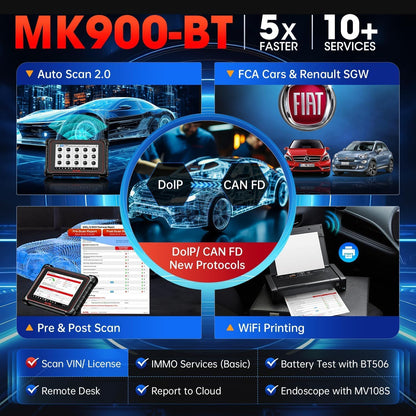 Autodiagnoseapparaat – Diagnose Scanner – OBD2 Tester – Scan Tool – Diagnosetool – 8 Inch HD Touchscreen – Bidirectionele Actieve Tests