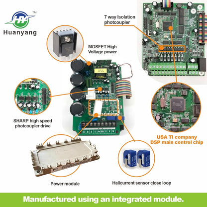 Vectorregeling Computerized Numerical Control (CNC) frequentieomvormer (VFD) van de motor, 220 V, 5,5 kW, 7,5 pk voor spindelmotor, controle van de snelheid, Huanyang GT-serie (220 V, 5,5 kW)