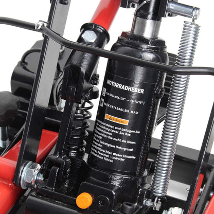 Hydraulische Motorkrik Voor Motor, Quad En ATV – Garagekrik – Werkplaatskrik – Motorlift – Quadkrik – 680 Kg Draagvermogen – Maximale Hefhoogte 38 Cm
